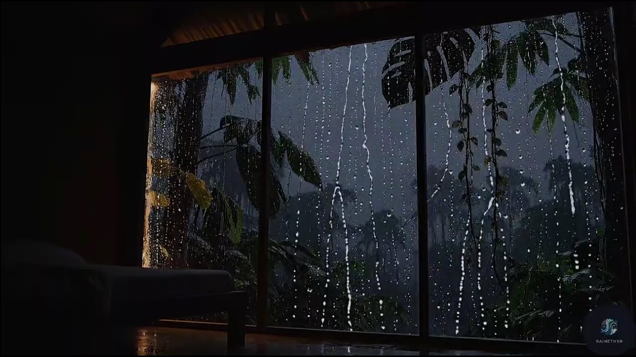 Rain Sounds for Sleeping  99% Instantly Fall Asleep with Night Rain & Thunder | ASMR