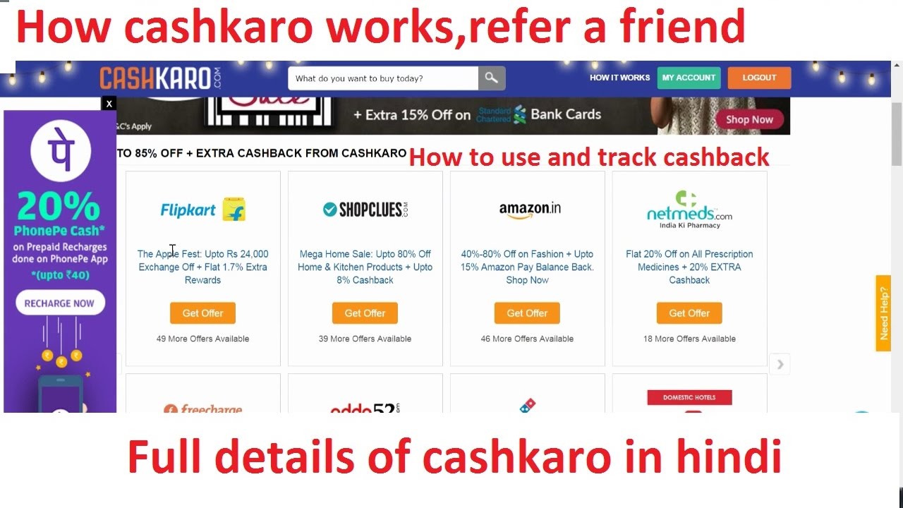 How to earn cashback on online shopping in hindi cashkaro full