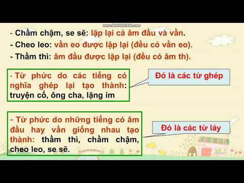 LỚP 4 - Tuần 4: LUYỆN TỪ VÀ CÂU: TỪ GHÉP VÀ TỪ LÁY