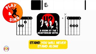 Download Lagu U2 - A Room At The Heartbreak Hotel | Scrolling Guitar Chords \u0026 Lyrics MP3