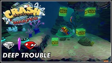 Crash Bandicoot 3 | Deep Trouble - Todas as Caixas - Gema + Gema Vermelha