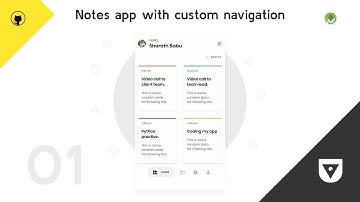 Notes App with custom bottom navigation | Material UI Design - Part 1(With Code) | Android Studio