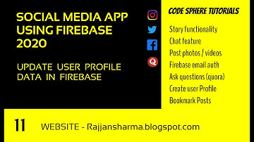 Edit user profile data in firebase using Android studio|| Social media app using firebase