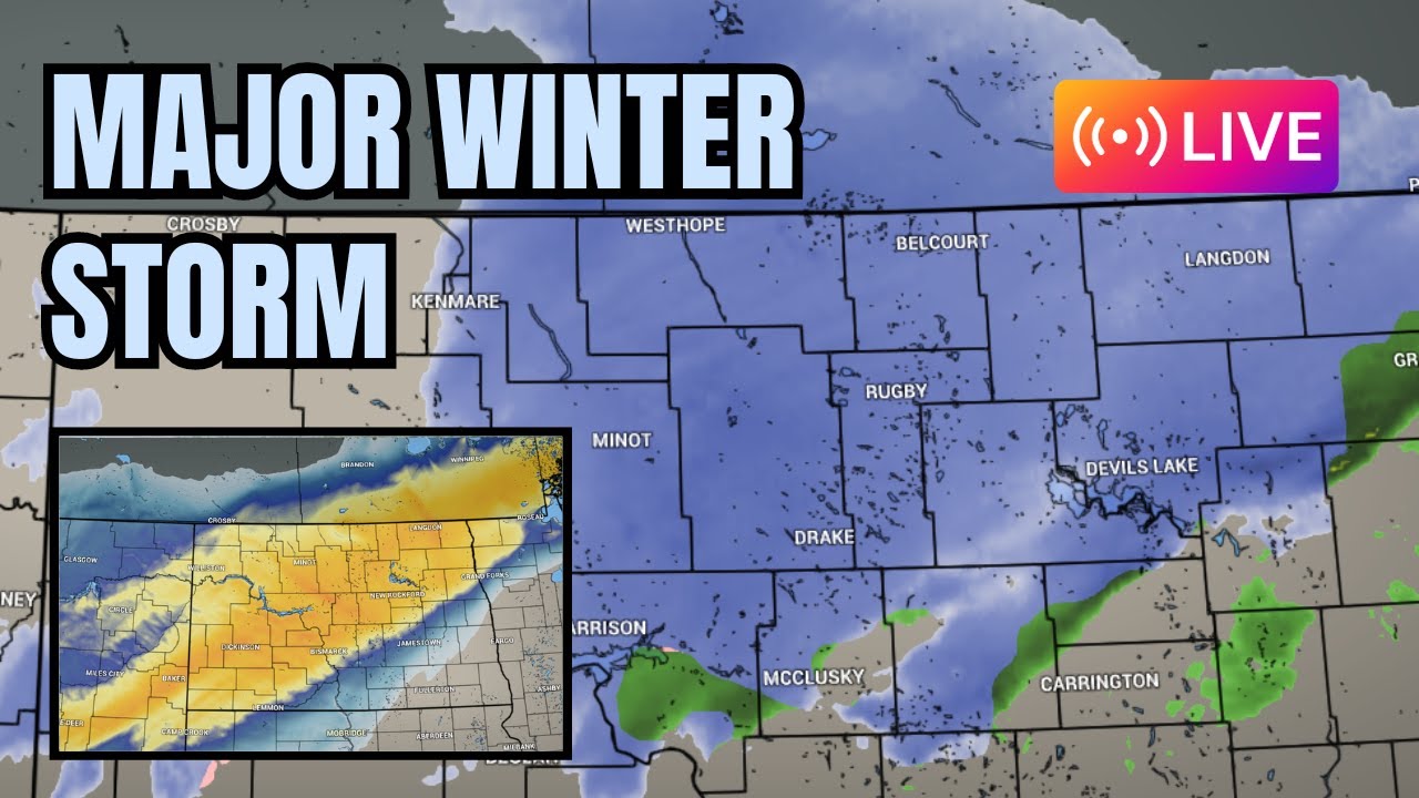 Major winter storm across the northern Plains - YouTube
