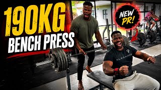 190kg bench press New PR