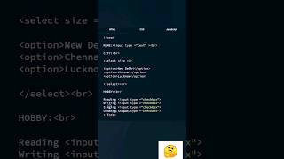 HTML code to design survey form. #html #htmlcoding #code #coding #coder #viral #yt