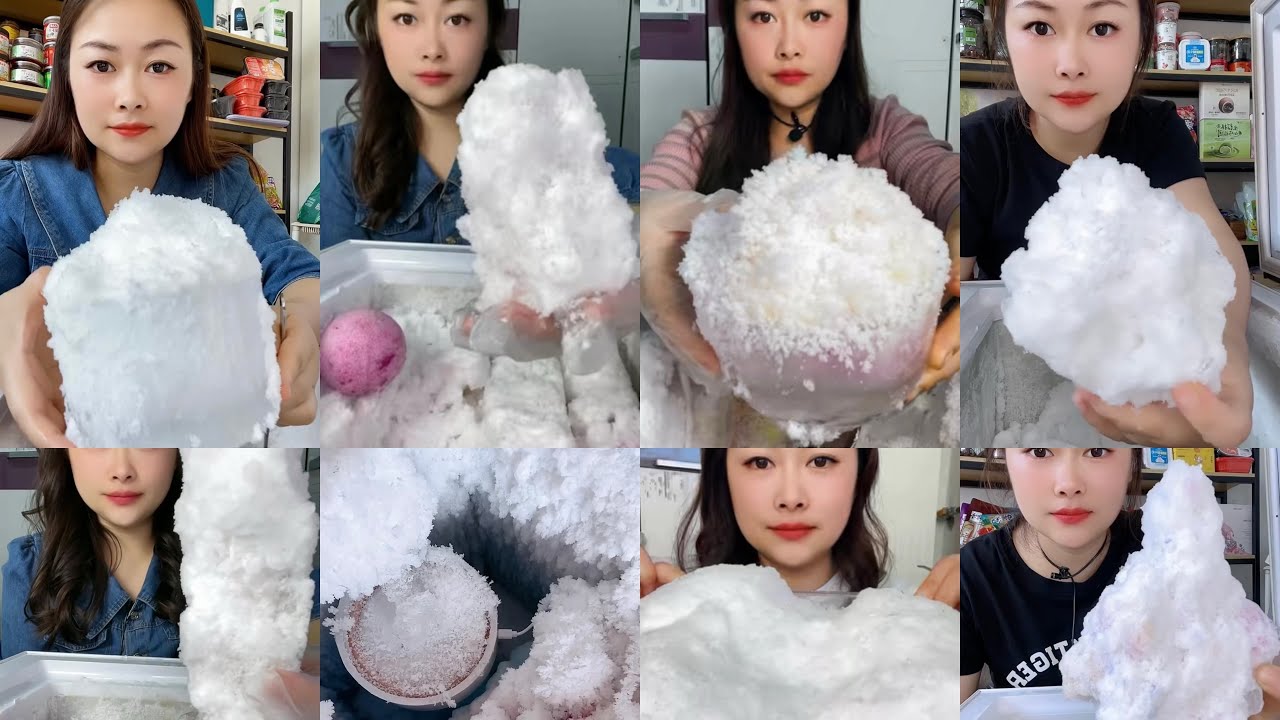 ✨HER SOLO ✨| ONLY BITES | ASMR ICE EATING | FREEZER FROST EATING AND SCRAPING