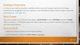 Fixing UI Image Sprite Assignment in Unity 6: Set Sprite Mode to Single News