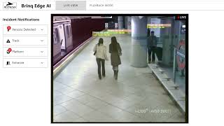 Subway Platform Monitoring - Brinq™ Edge AI and Vision Analytics