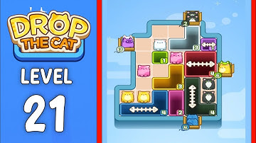 Drop The Cat level 21 solution