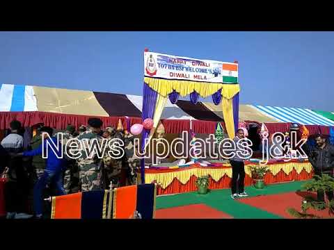 A view of Diwali celebration in STC Humhama BSF headquarters in Srinagar outskirts