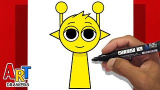 How To Draw Simon - Incredibox Sprunki - Inspired By Cartooning Club