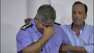 La emoción de un jefe de la Policía de La Pampa al retirarse luego de 30 años de servicio