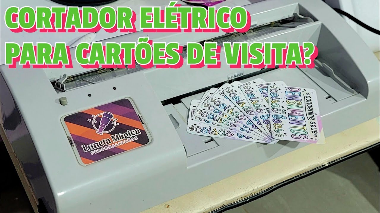 Cortador Elétrico de Cartão de Visita (fazendo tags com furo)