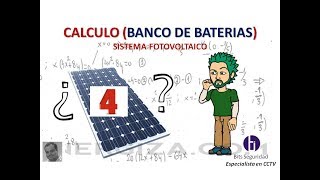 CALCULO (banco de baterías) Sistema Fotovoltaico