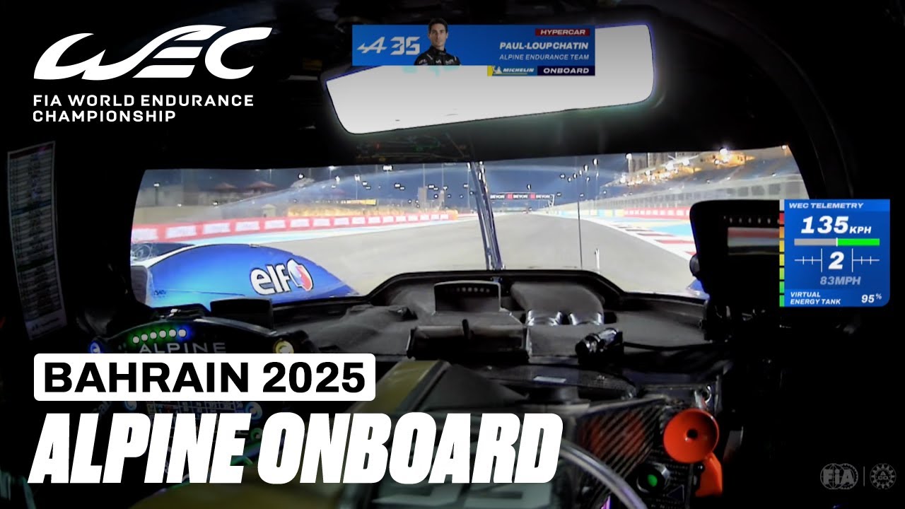 Alpine Hypercar Onboard Lap | Bapco Energies 8 Hours of Bahrain | FIA WEC