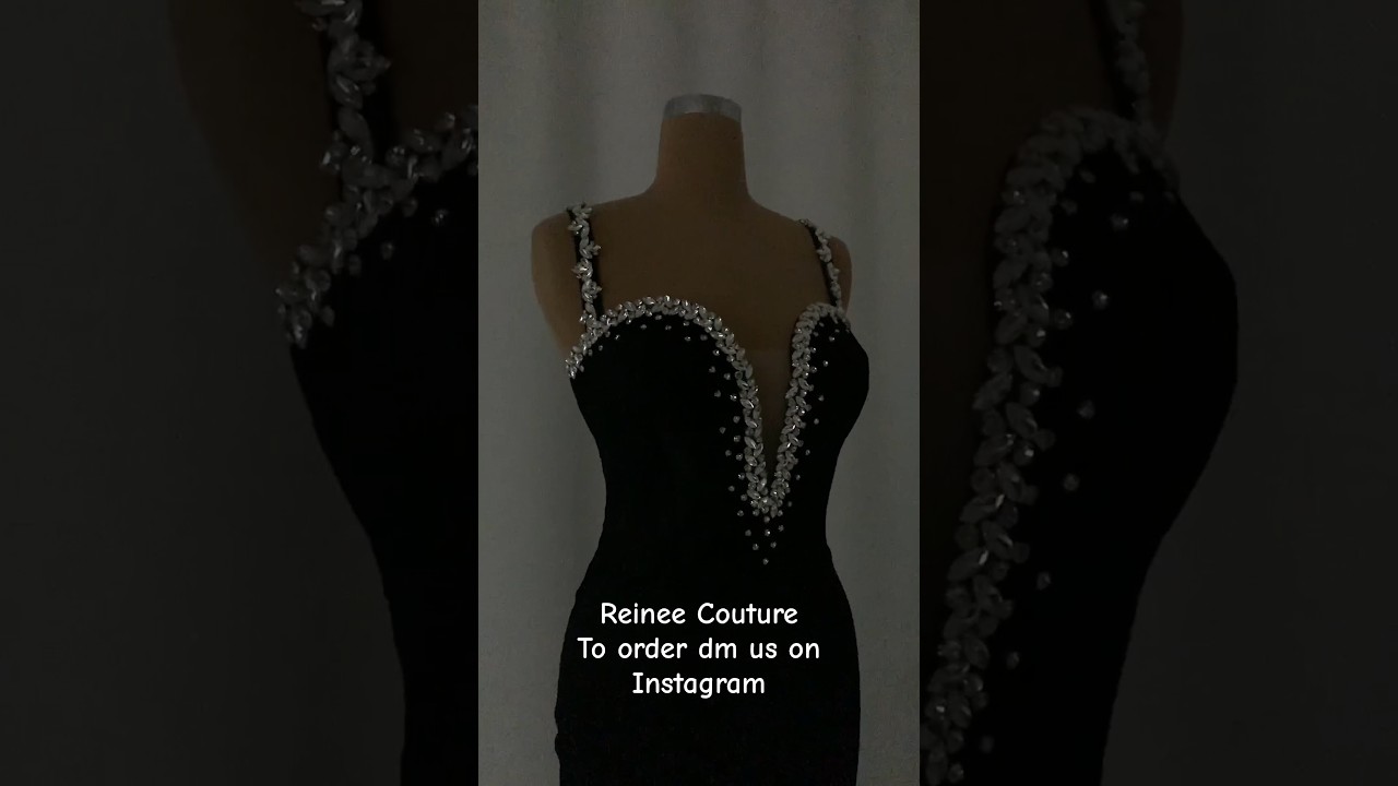 Fully Beaded Strap Satin Evening Dress in a Maxi length with fully handcrafted crystals all over