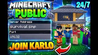 Minecraft Public Survival SMP Live | 24/7 Public Server | Java + PE