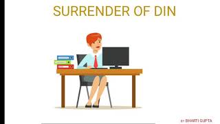 How to Surrender the DIN of Director ? | Surrender of DIN | Process of surrender of DIN