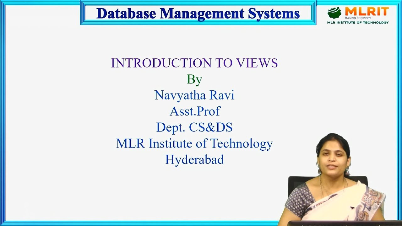 LEC12|Database Management Systems | Introduction to Views by Mrs.  Navyatha