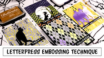 Letterpress Technique with Embossing Folders and Memento Dye Inks