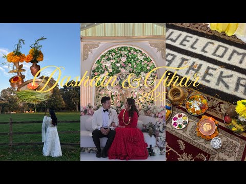 Dashain & Tihar 2025 Vlog | 15 SQN dashain celebration, cousin's wedding reception, & bhai tika