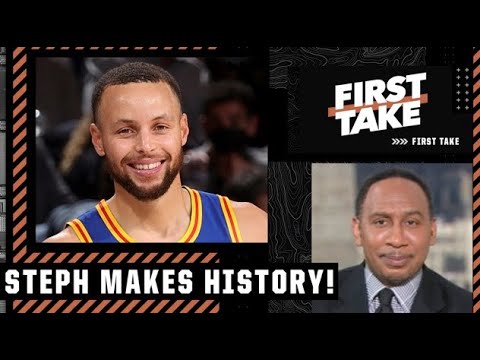Stephen A. reacts to Steph Curry breaking Ray Allen’s 3-PT record | First Take