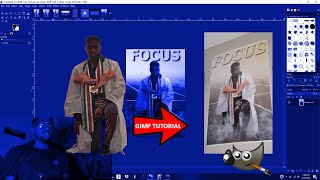 Make A POSTER USING GIMP!!