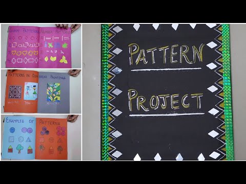 Maths Pattern Project | Project for class 2nd 3rd 4th | Easy pattern project for kids | #school
