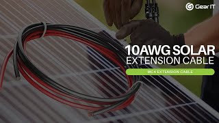 GearIT: 10AWG Solar Extension Cable for Solar Panel Wire with Adapter Tool Kit, MC4 Extension Cable