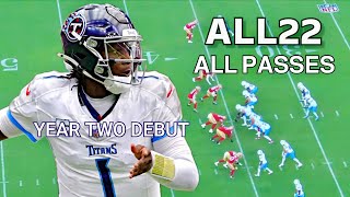 Every Cam Ward Pass and Run from Preseason Year Two Debut | All22 Film Vs 49ers