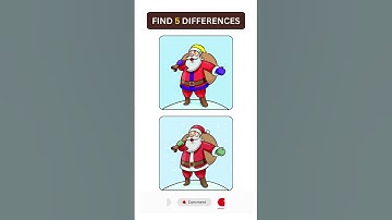 Hard Level: Spot 5 Differences | Brain Game Challenge #shorts