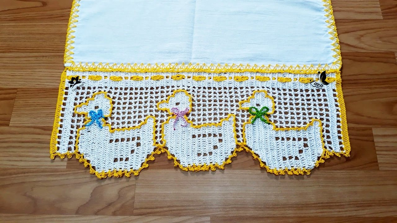 Barrado em Crochê Filé Patinhos