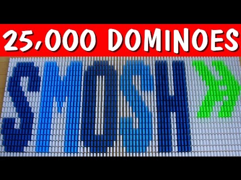 Famous YouTubers in 25,000 Dominoes! (Part 1)