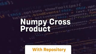 numpy cross product