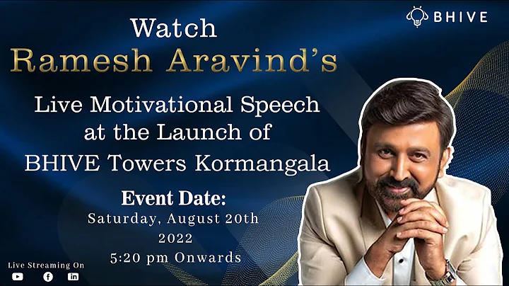 Ramesh Aravind's Motivational Speech LIVE at the L...