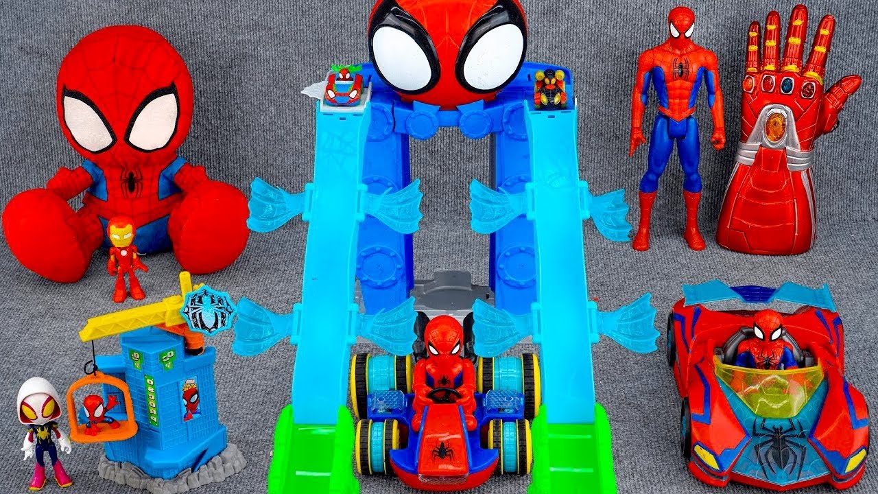 Marvel Spiderman Unboxing collection Review|LEGO Marvel Iron Man Nano Gauntlet | Dual Race Mega Jump