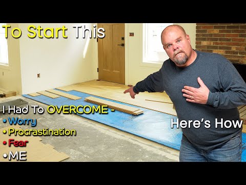 Starting A Vinyl Plank Installation IS NOT My Greatest Hurdle[IT'S ME]