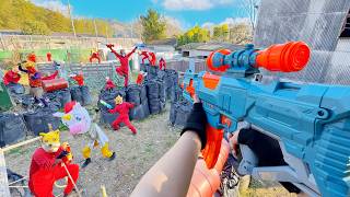 Nerf War | Amusement Park Battle 61 (Nerf First Person Shooter)