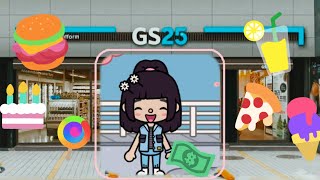 Eating only at every convenience store for 24 hours (in toca life world)