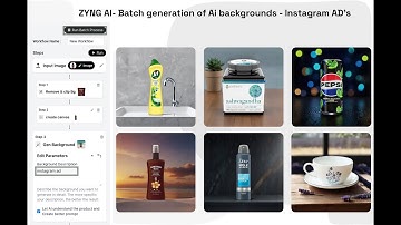 Create Instagram Ad Backgrounds in Bulk with ZYNG AI - Contextual AI- background generation