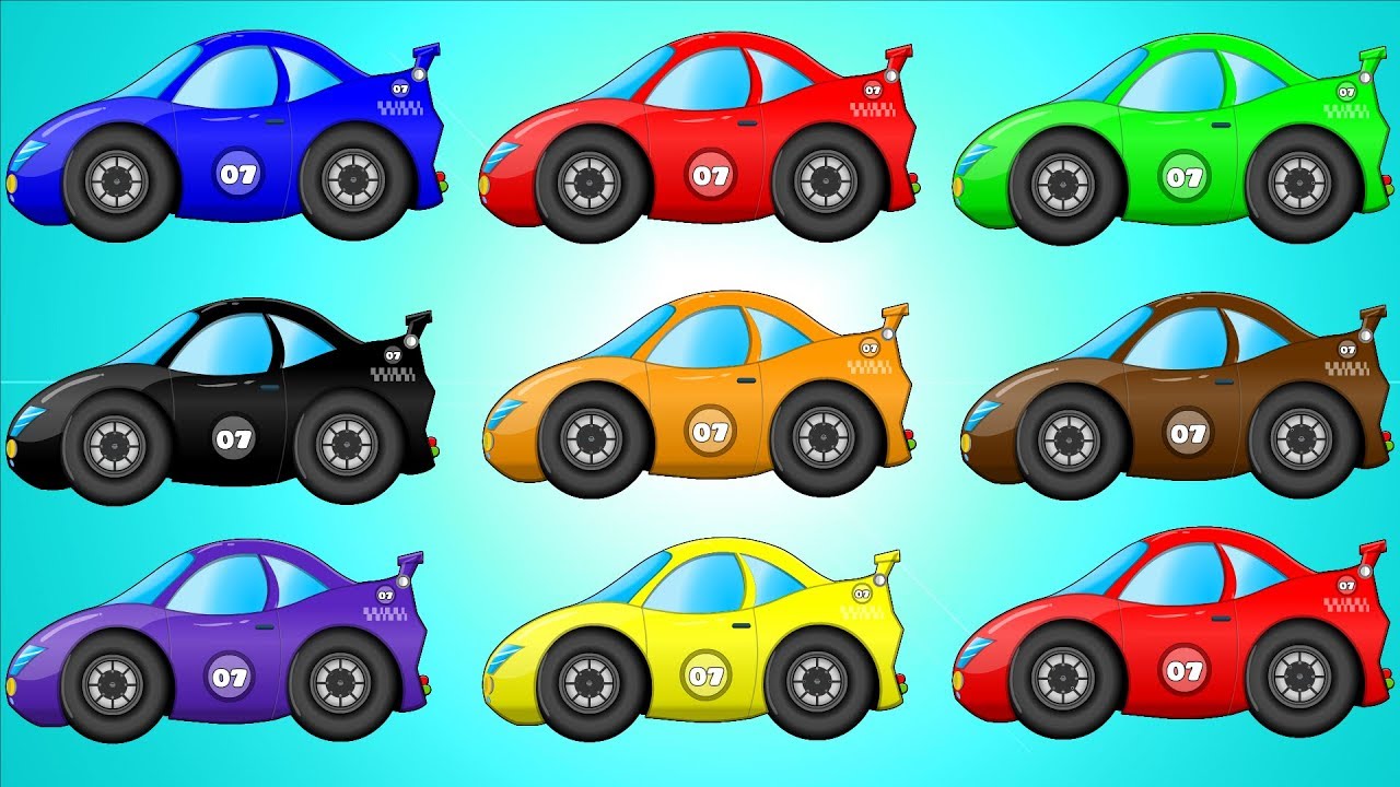 Learn Colors with SPORTS CARS For Kids YouTube