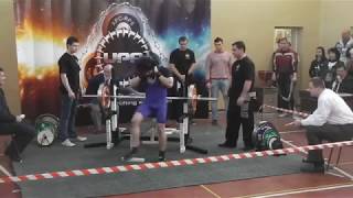 Championship UPA Oleg Gorbunov 57 5kg bodyweight presses 155 kg 720p