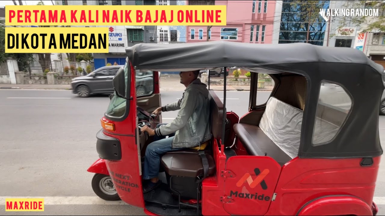 ADA YANG BARU GES‼️Akhirnya Coba Naik Bemo / Bajaj Di Kota Medan | Maxride 🛺 HD ✔️