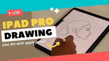 4k iPad Pro - Single Line Drawing - Women art with Apple Pencil