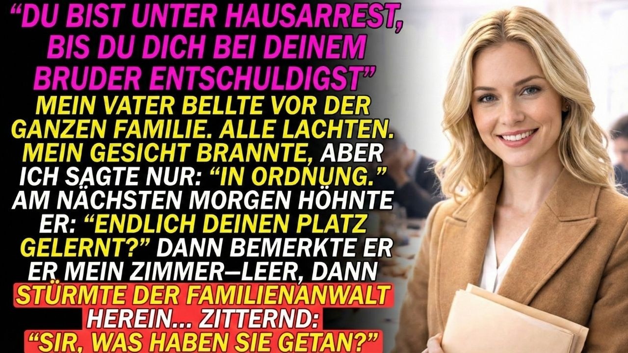 Mein Vater stellte mich vor 30 Verwandten bloß – dann kam sein Anwalt mit der Wahrheit