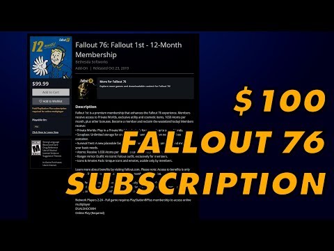 Fallout 76 Now Has A $100 Annual Subscription HA HA HA!