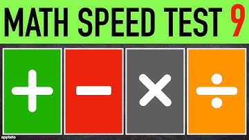 Math Speed Test #9 (25 Problems) - Addition Subtraction Multiplication Division Mental Maths Drill