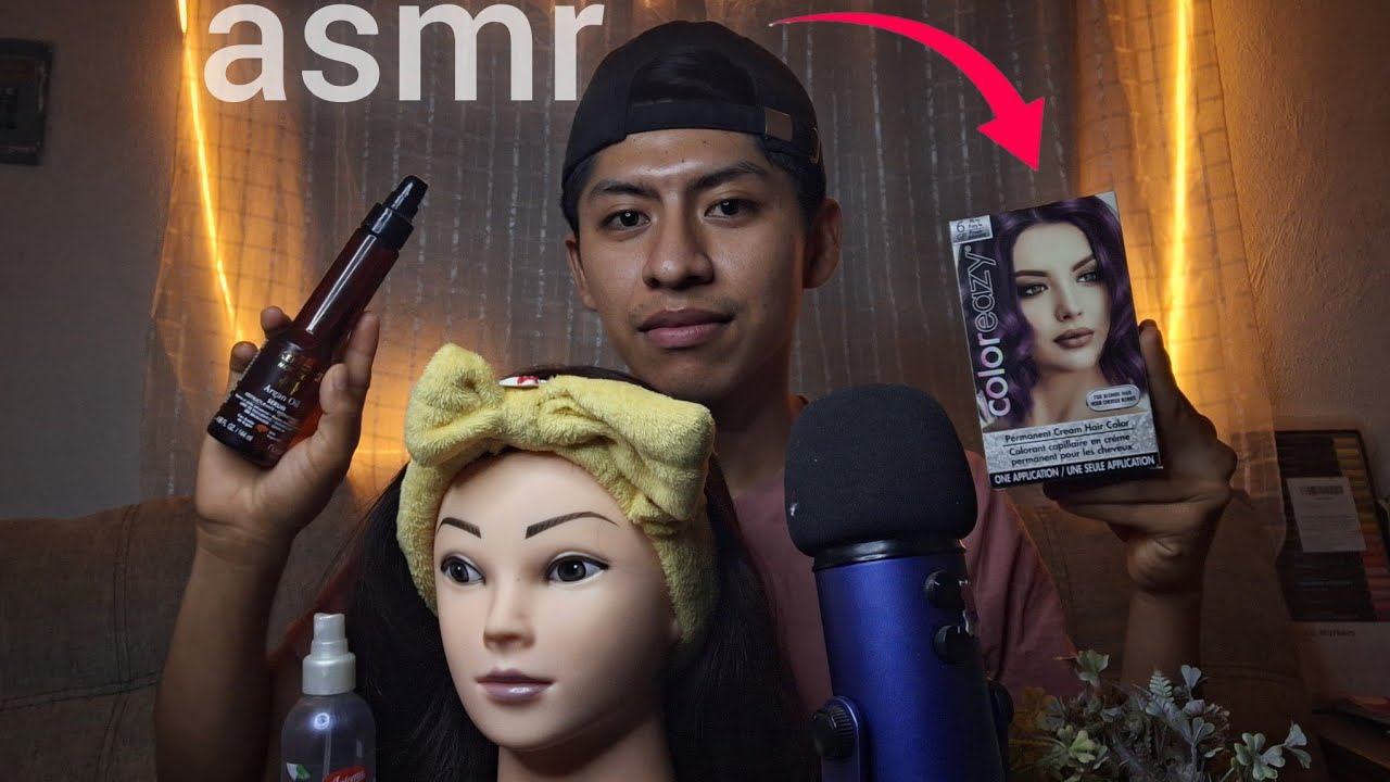 ASMR Tu mejor amigo Dayvi te cambia el look ✂️🎨 (Sonidos de Tinte y Pinceles)