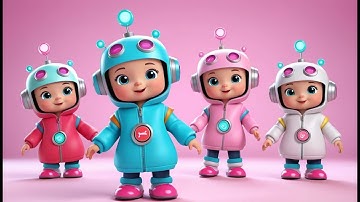 Five Little Robots Dance Along 🤖🎶 | Fun Counting & Dance Song for Toddlers & Preschoolers